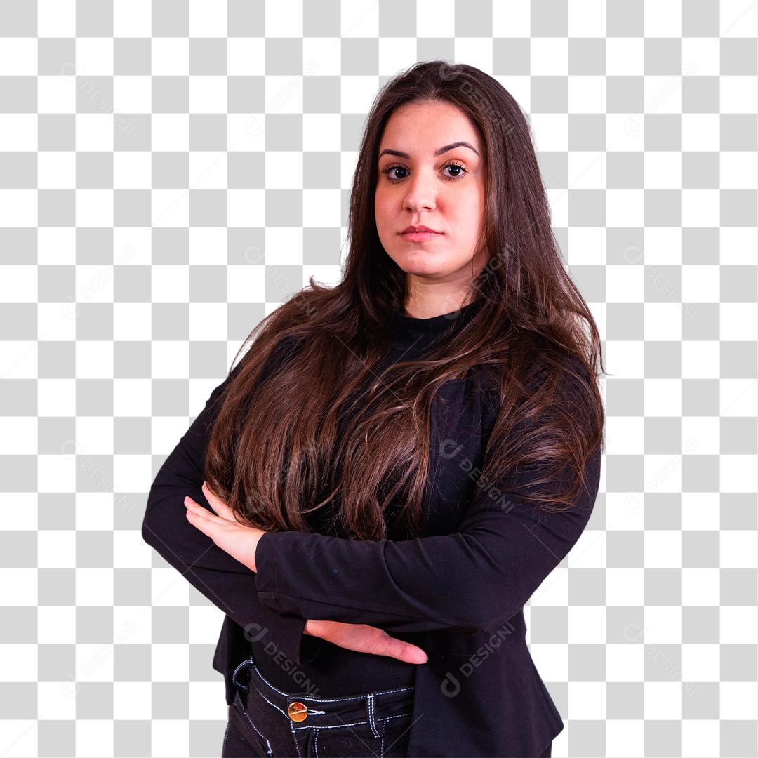 Mulher bonita com roupa preta