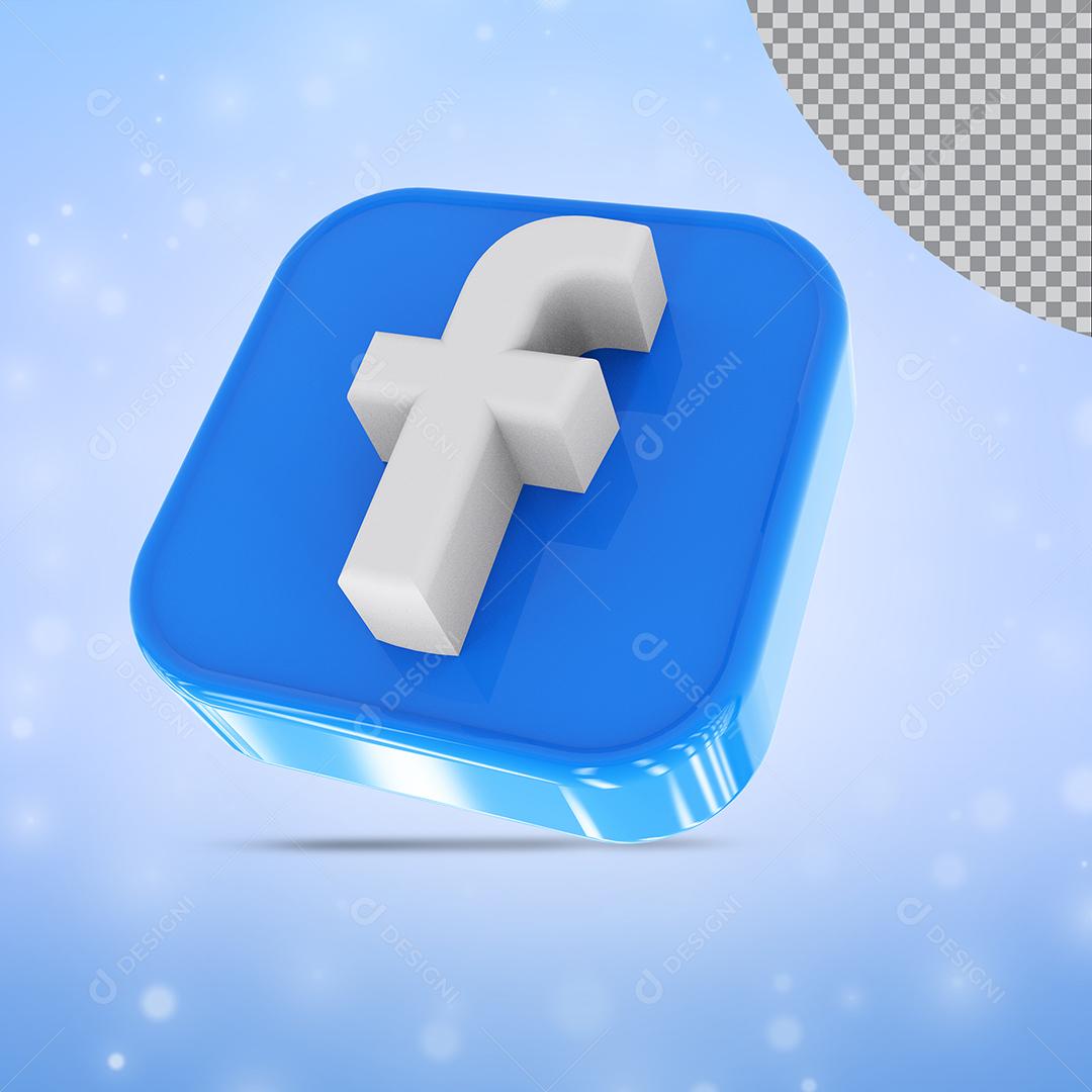 Facebook Elemento 3D Para Composição PSD
