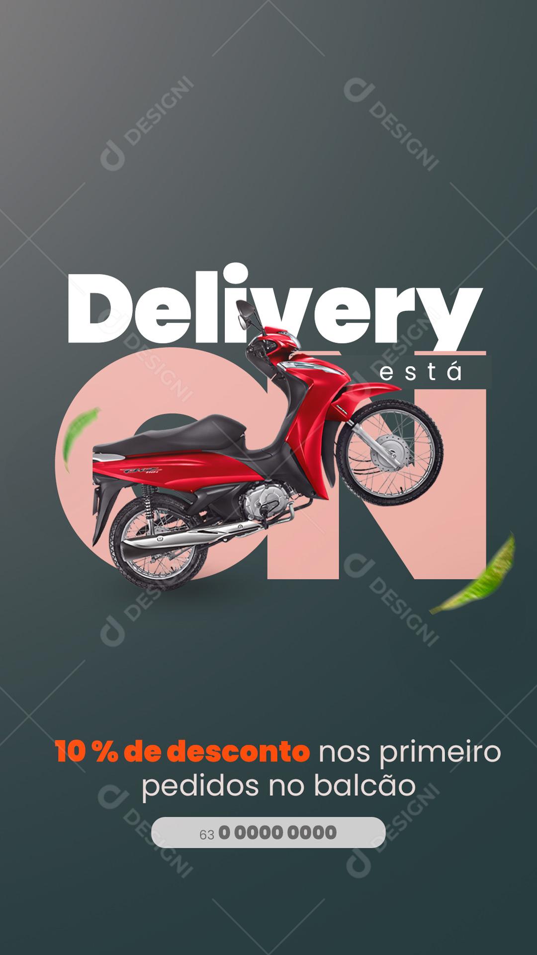 Social Media Story Pizzaria Pizza Delivery PSD Editável