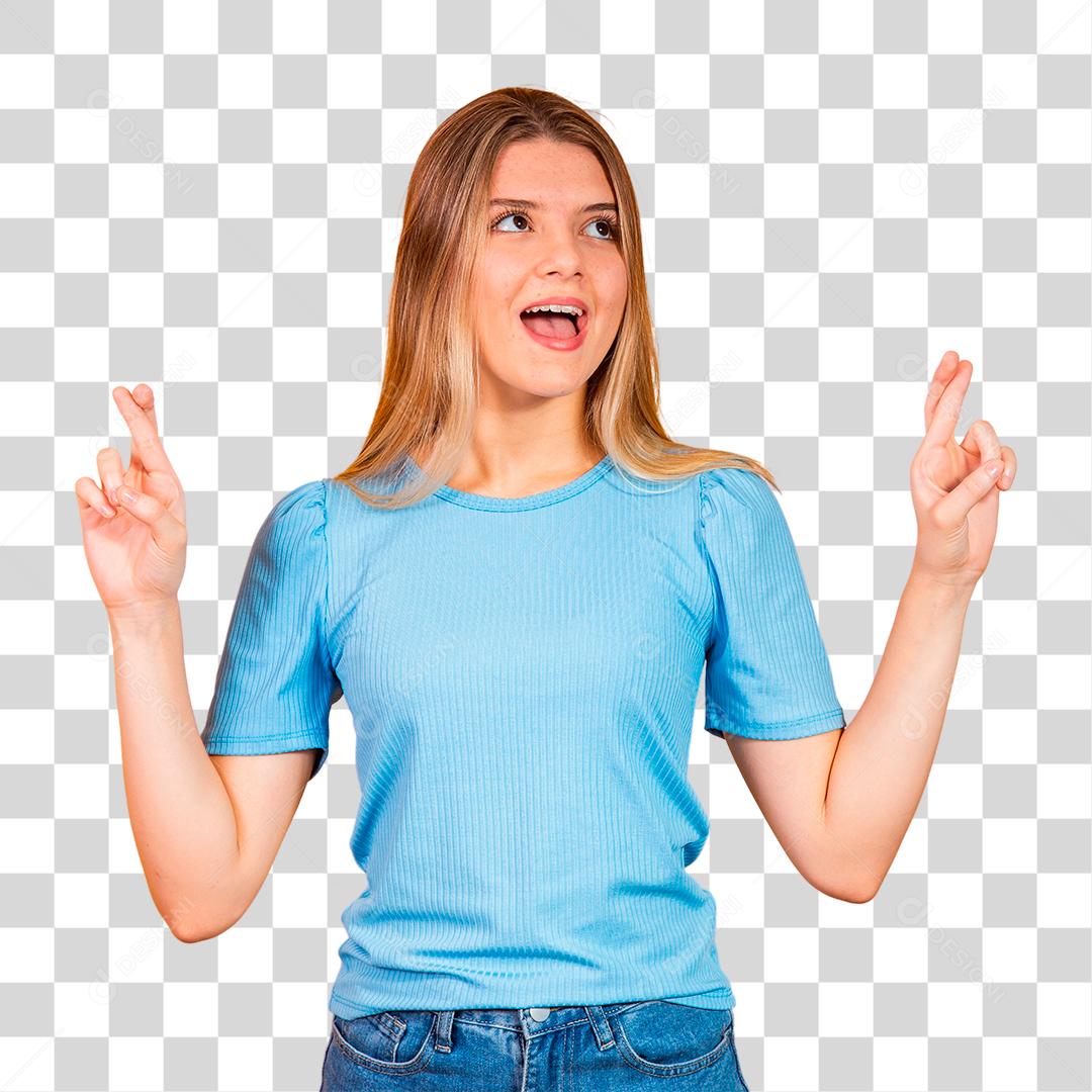 Linda jovem feliz e positiva