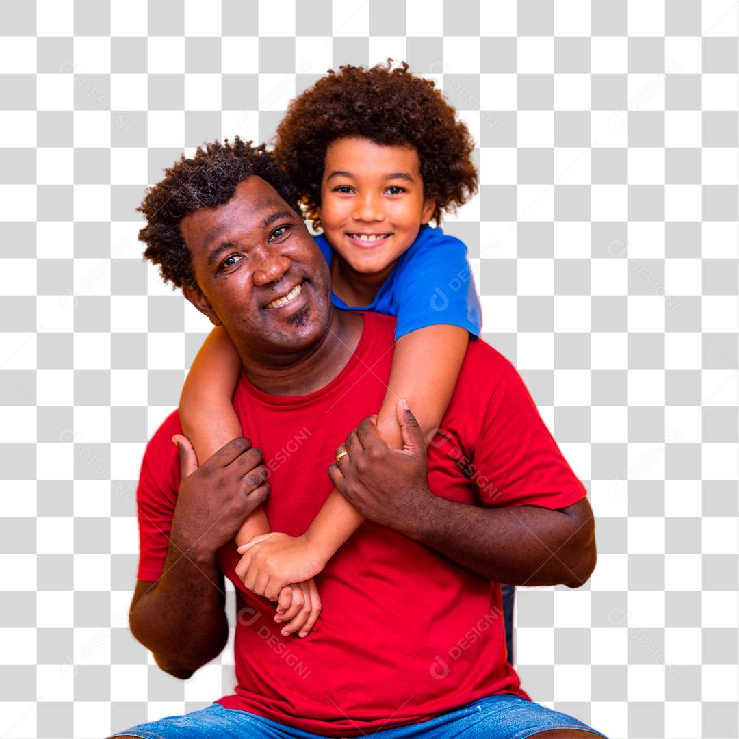 Filho abraçando seu pai conceito do Dia dos Pais