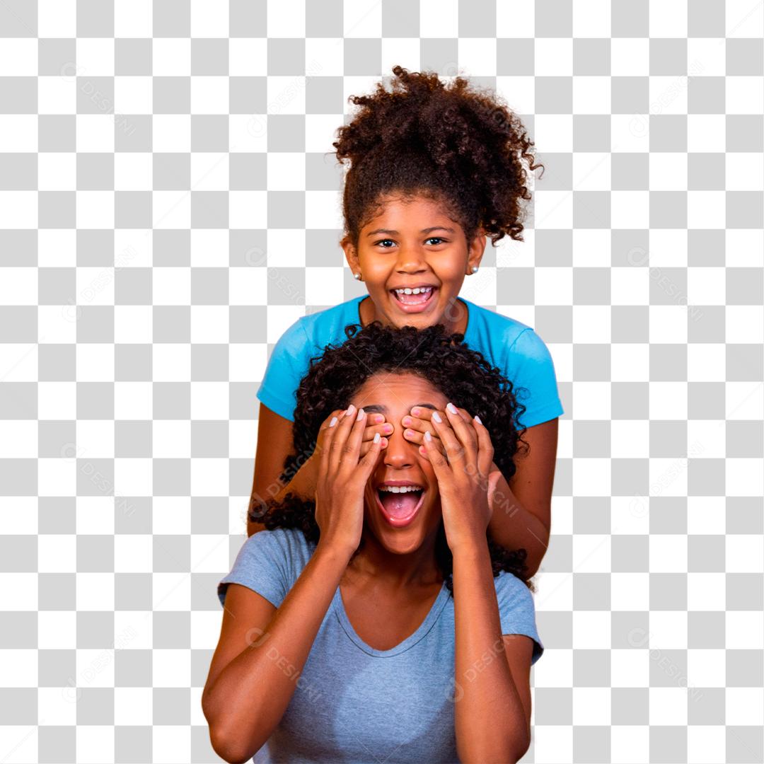 African American mother and daughter Brazilian family.