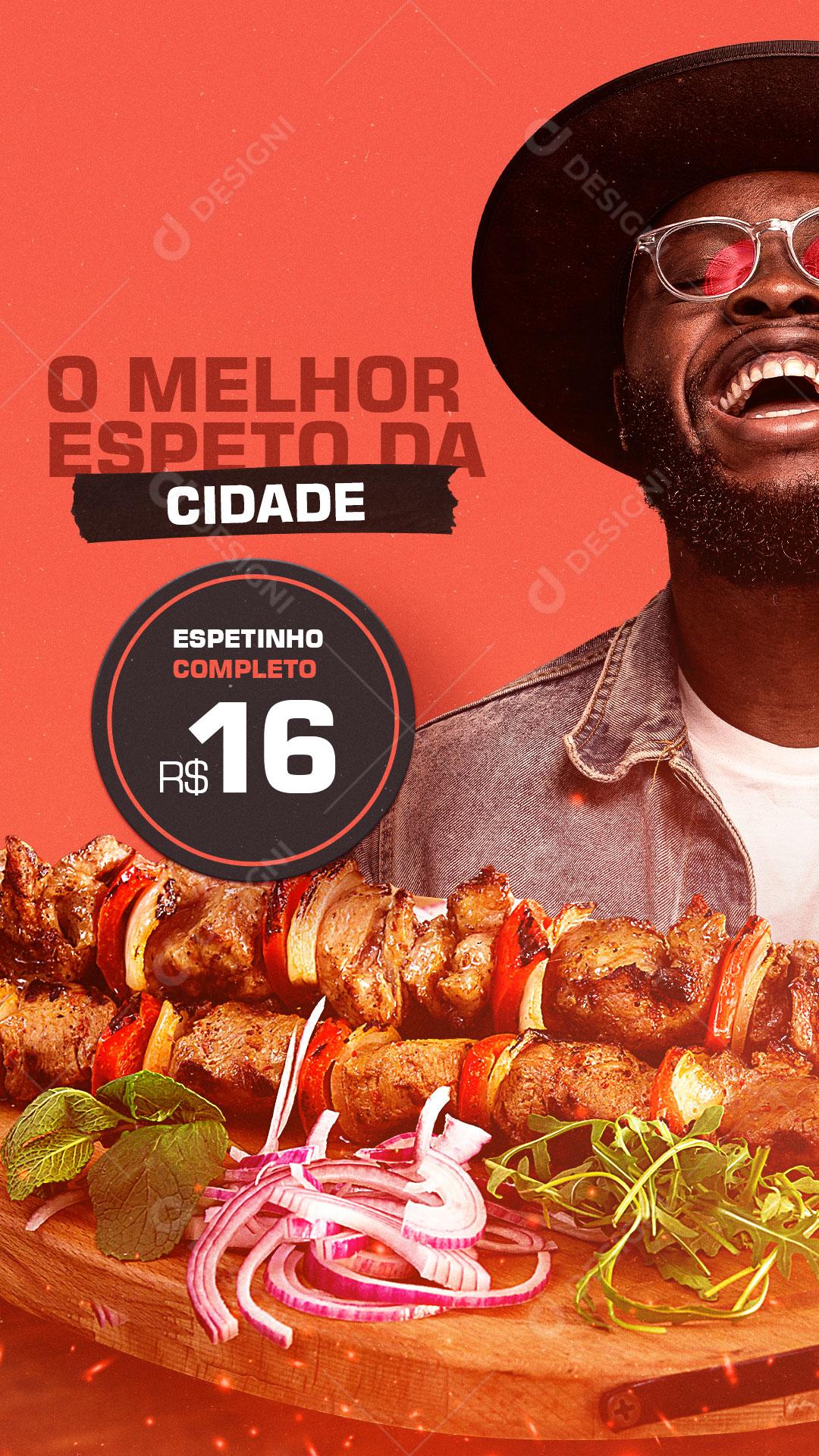 Story Churrascaria Restaurante O Melhor Espeto da Cidade Social Media PSD Editável