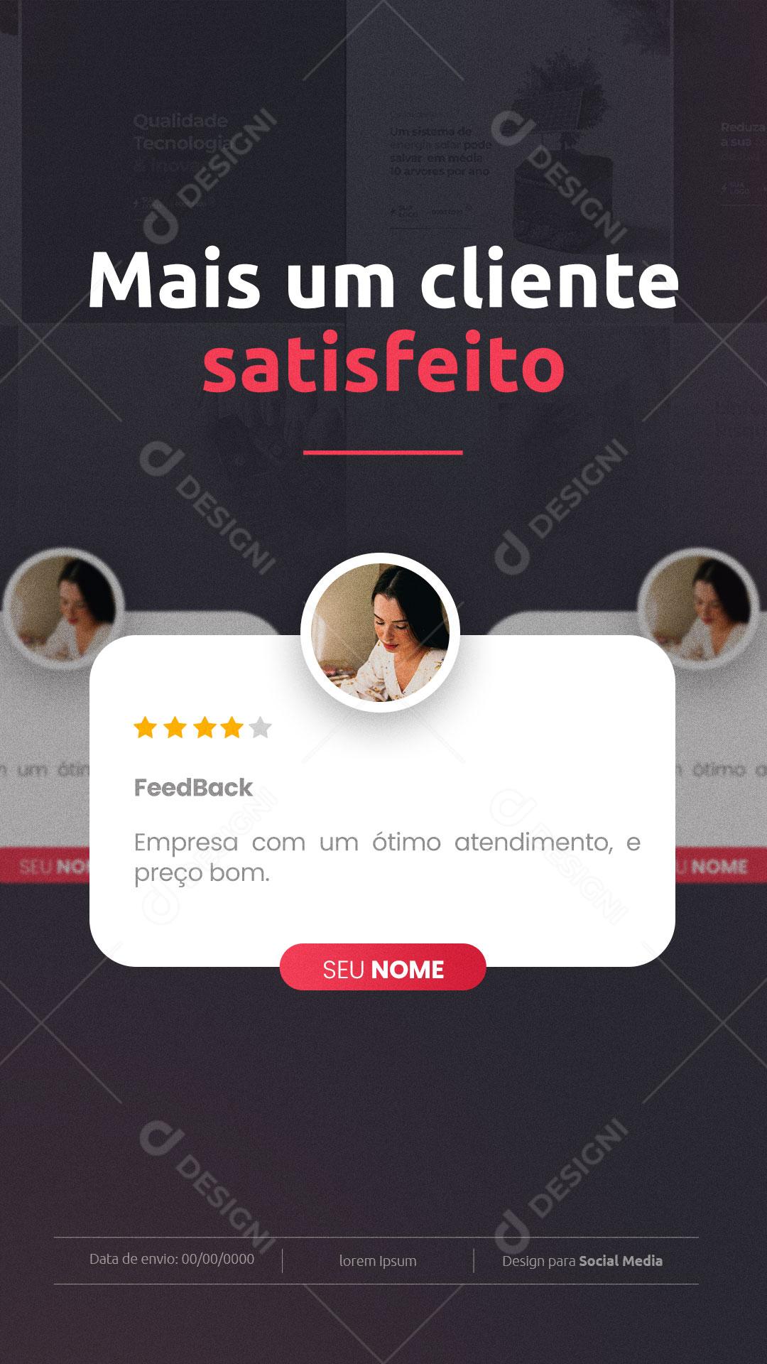 Social Media Story Feedback Designer Design PSD Editável