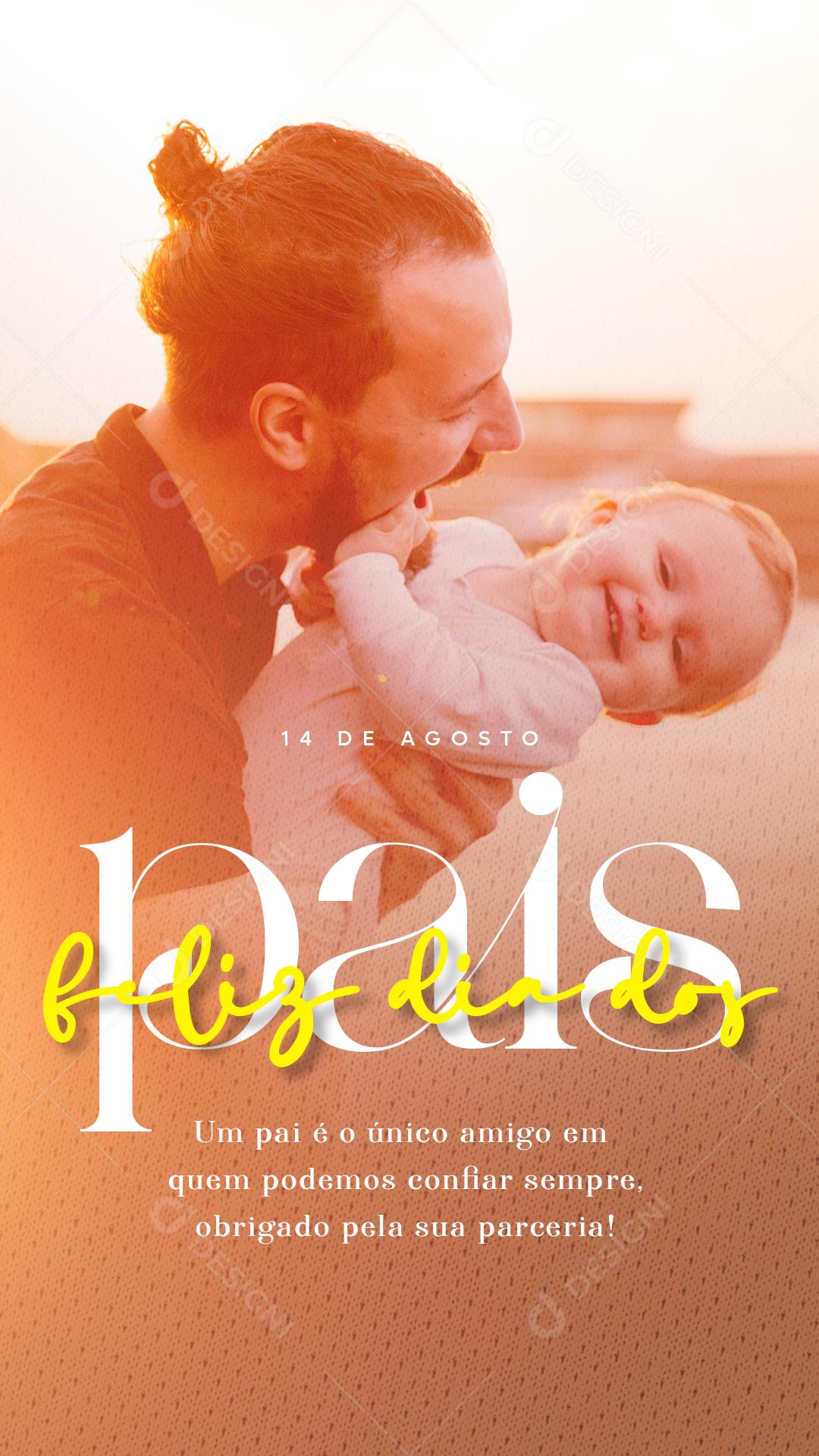 Story Um Pai é o Unico Amigo Dia dos Pais Social Media PSD Editável