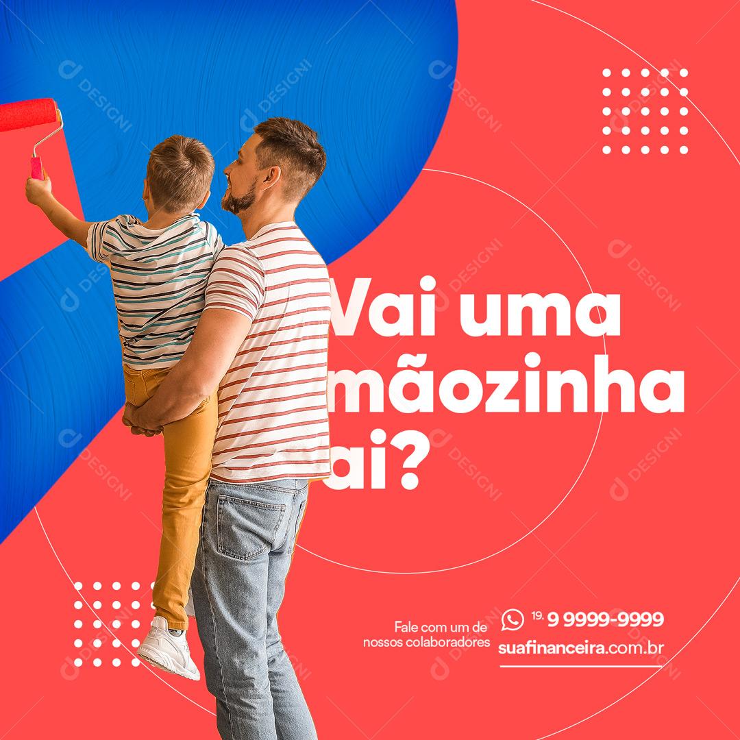 Loja de Tintas Social Vai Uma Mãozinha Media PSD Editável