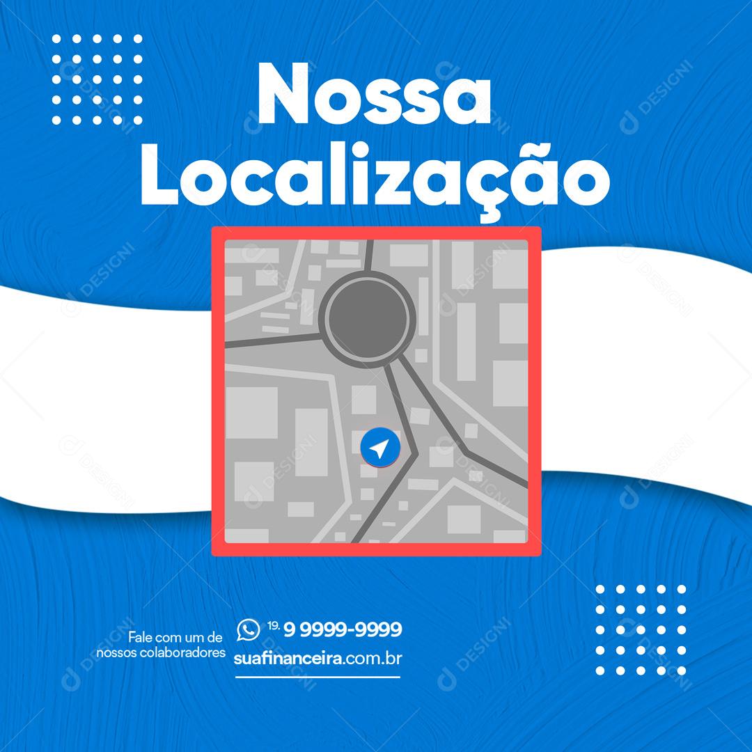 Lojas de tintas Nossa Localização Social Media PSD Editável