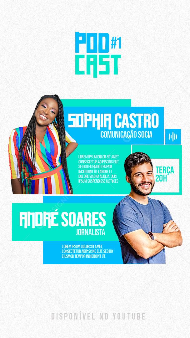 Social Media Podcast PSD Editável