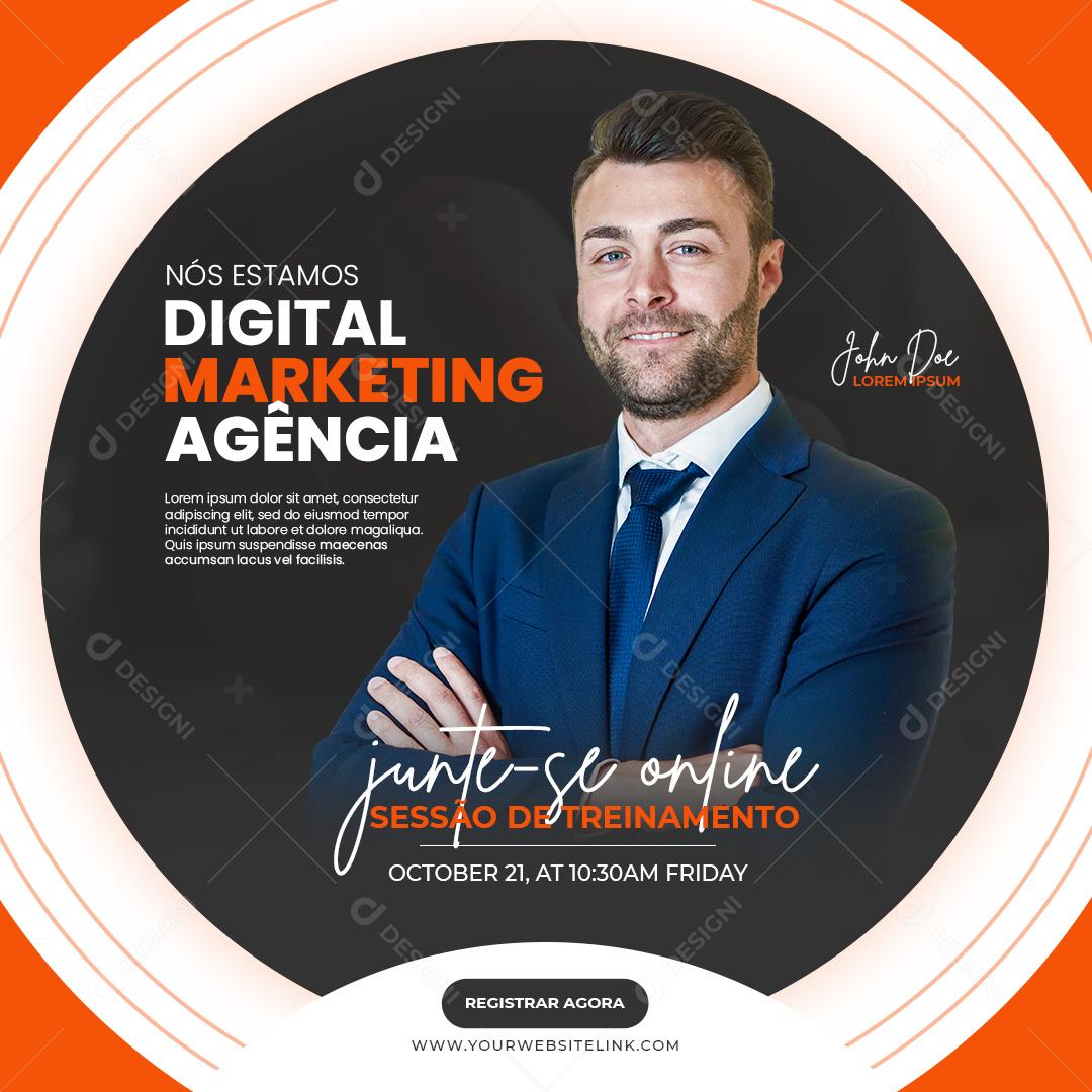 Social Media Nós estamos Digital Marketing Agência PSD Editável