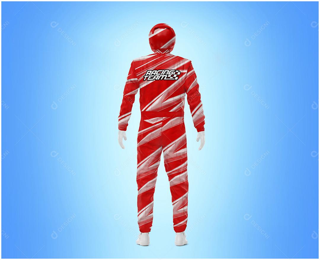 Mockup Uniforme Piloto de corrida - Costas