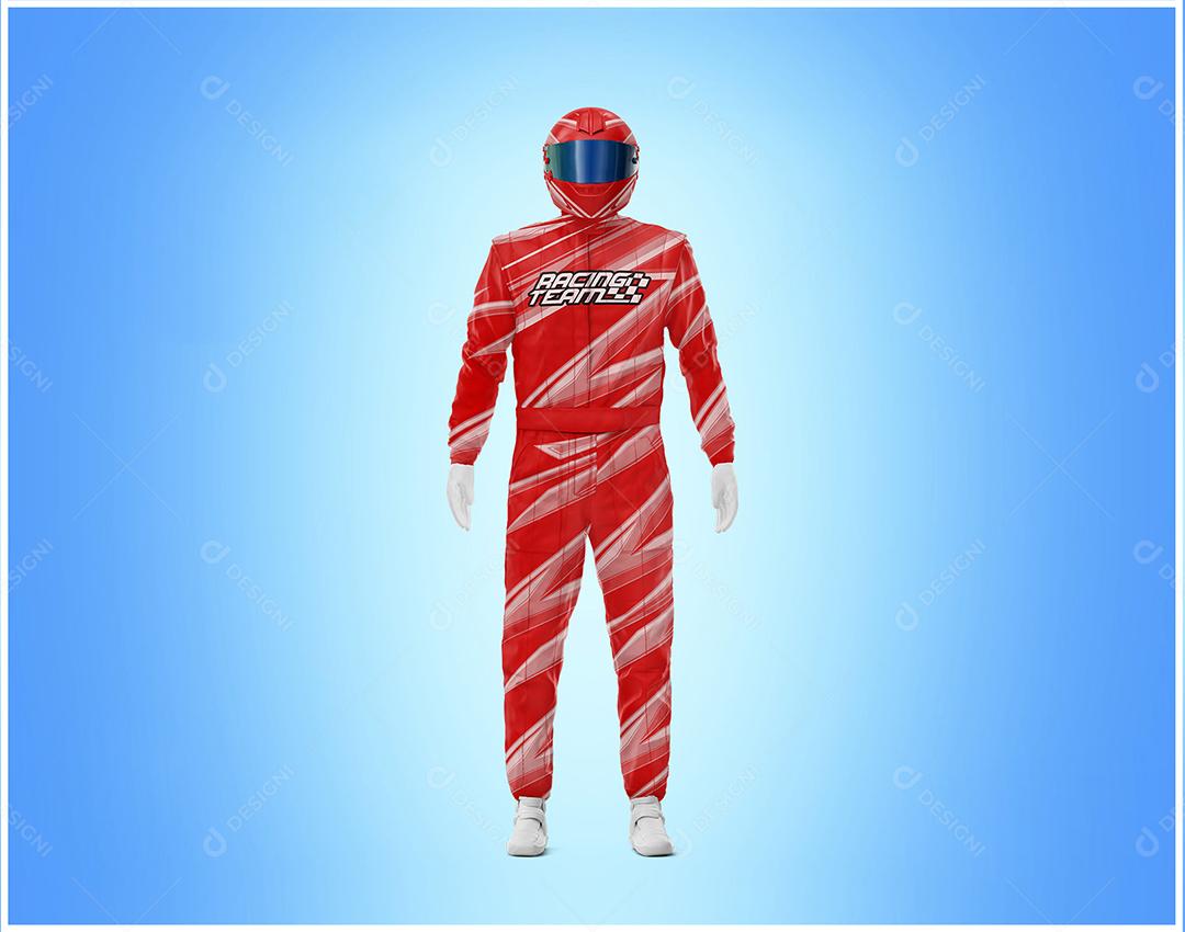 Mockup Uniforme Piloto de corrida - Frente