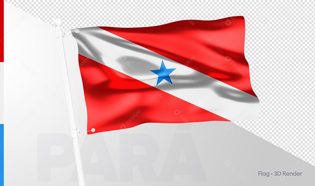 Bandeira Estado Brasileiro Pará Elemento 3D PSD
