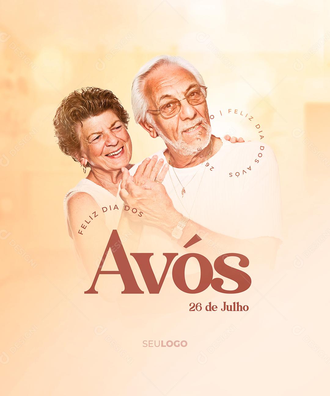 Social Media Feliz Dia dos Avós 26 de Julho PSD Editável