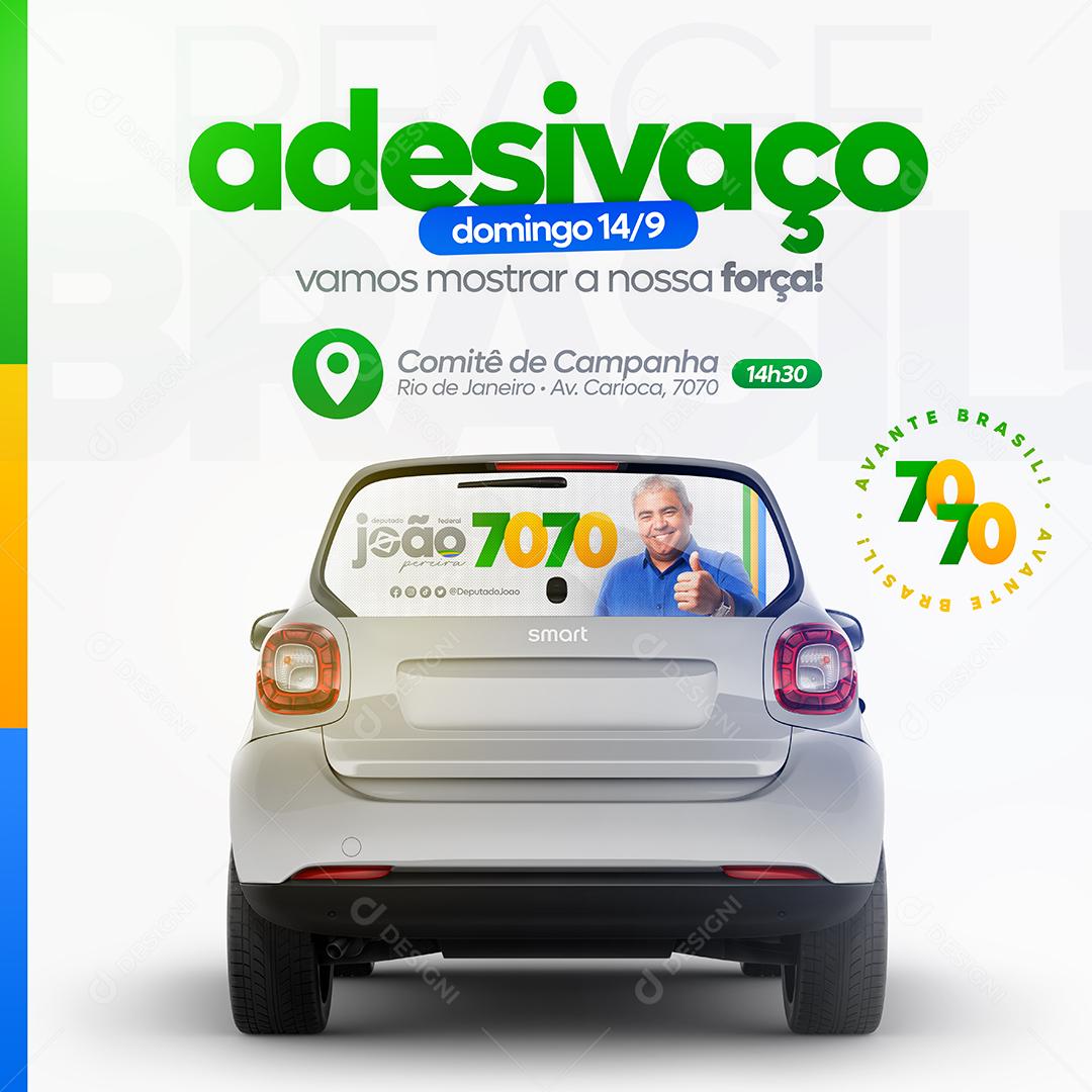 Social Media Politica Eleições Adesivaço Vamos Mostrar PSD Editável