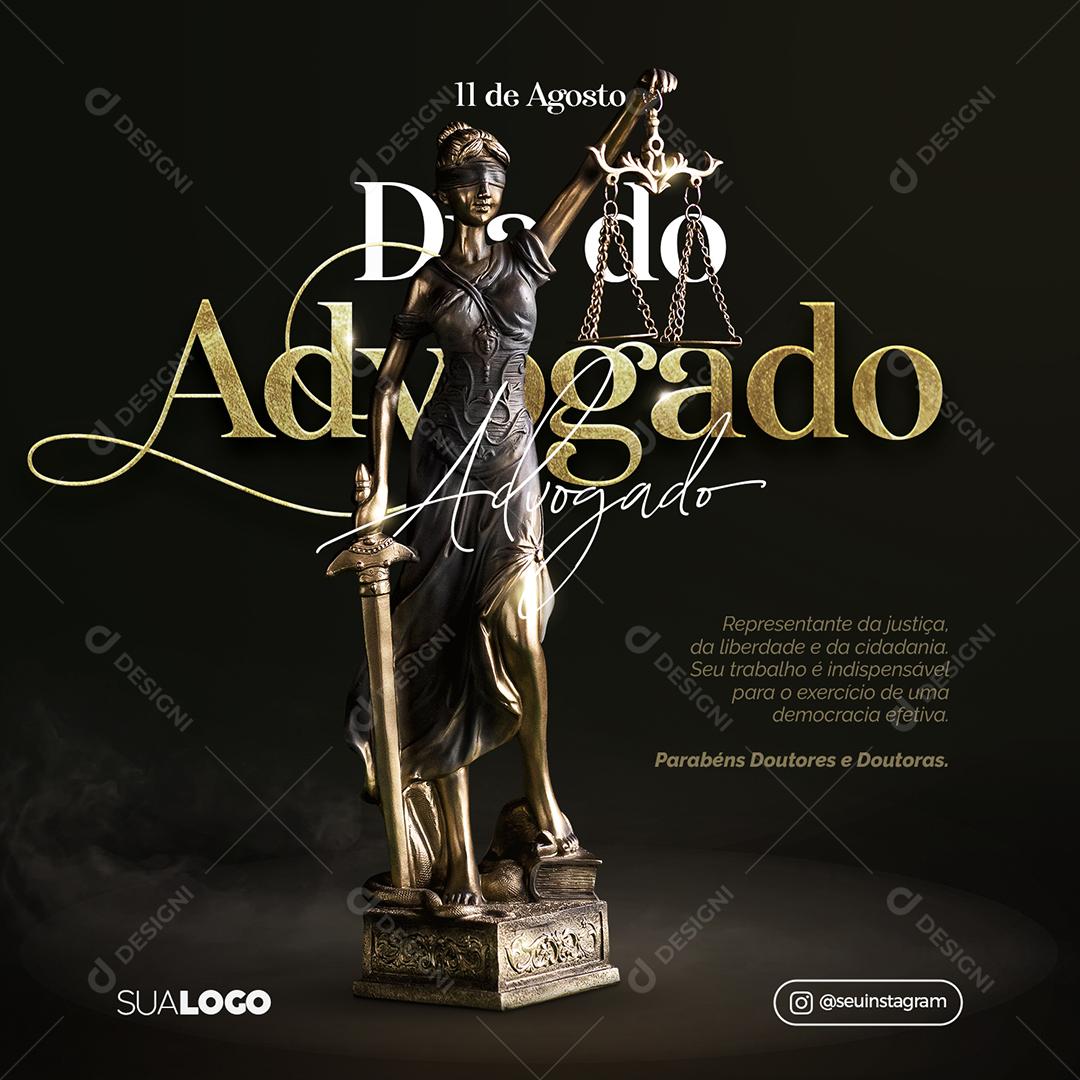 Social Media Representante da Justiça da Liberdade e da Cidadania Dia do Advogado PSD Editável