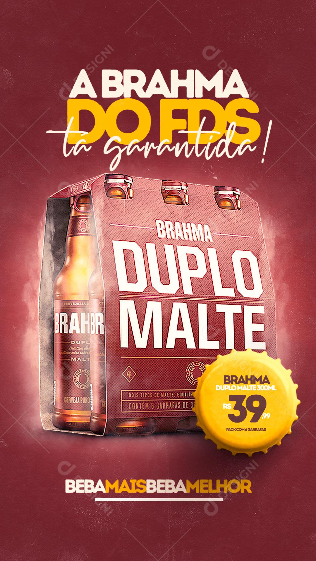 Story A Brahma do FDS ta Garantido Beba mais Beba Melhor Bar Social Media PSD Editável