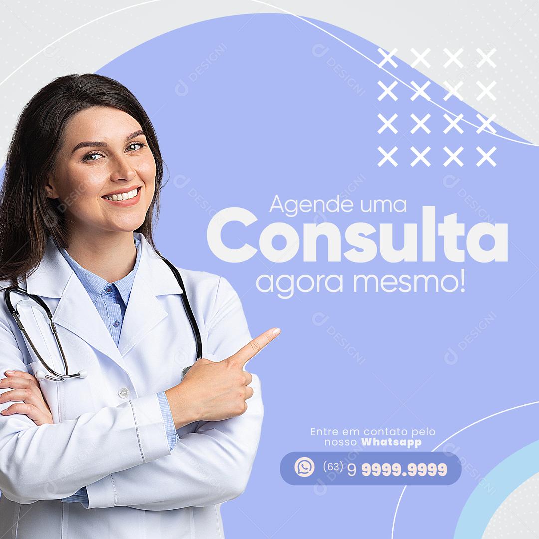 Social Media Pediatria Pediatra Agende Sua Consulta PSD Editável