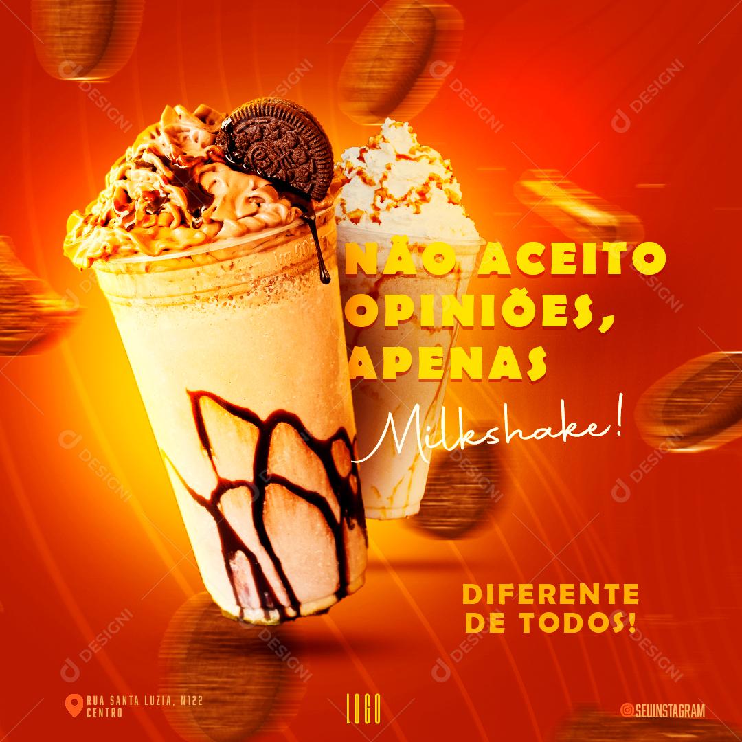 Social Media Milkshake Diferente de Todos PSD Editável