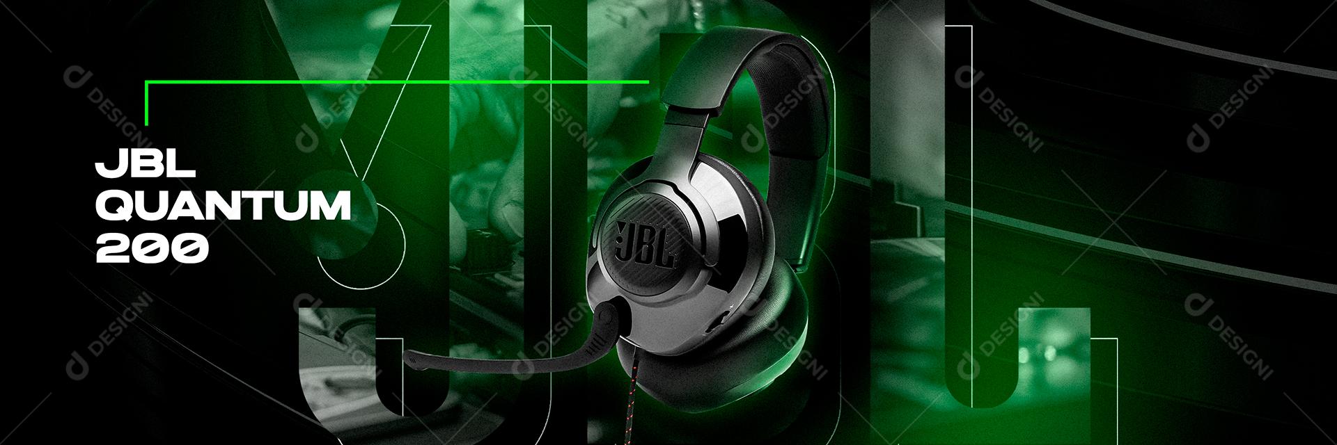 Social Media Banner Loja de Eletrônicos Headset Gamer PSD Editável
