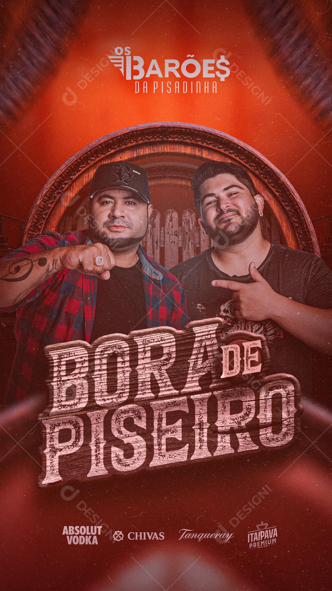 Story Bora de Piseiro Os Barões Da Pisadinha Flyer PSD Editável