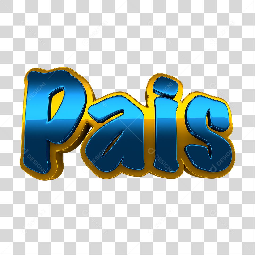 Selo 3D Do Dia Pais Para Composição PNG Transparente