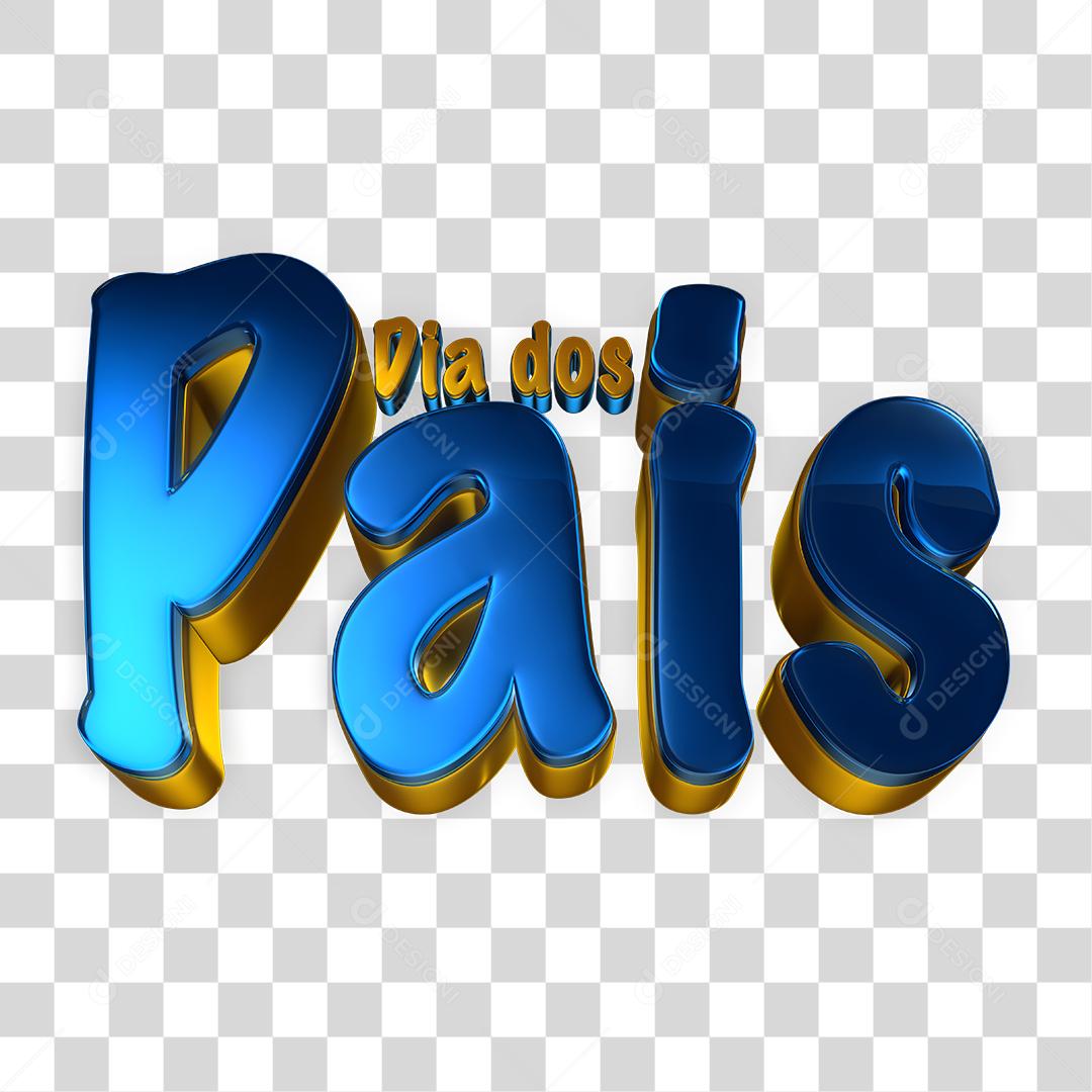 Selo 3D Do Dia Pais Para Composição PNG Transparente