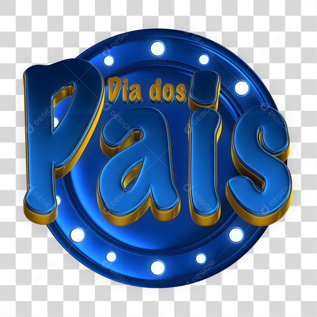 Selo 3D Do Dia Pais Para Composição PNG Transparente