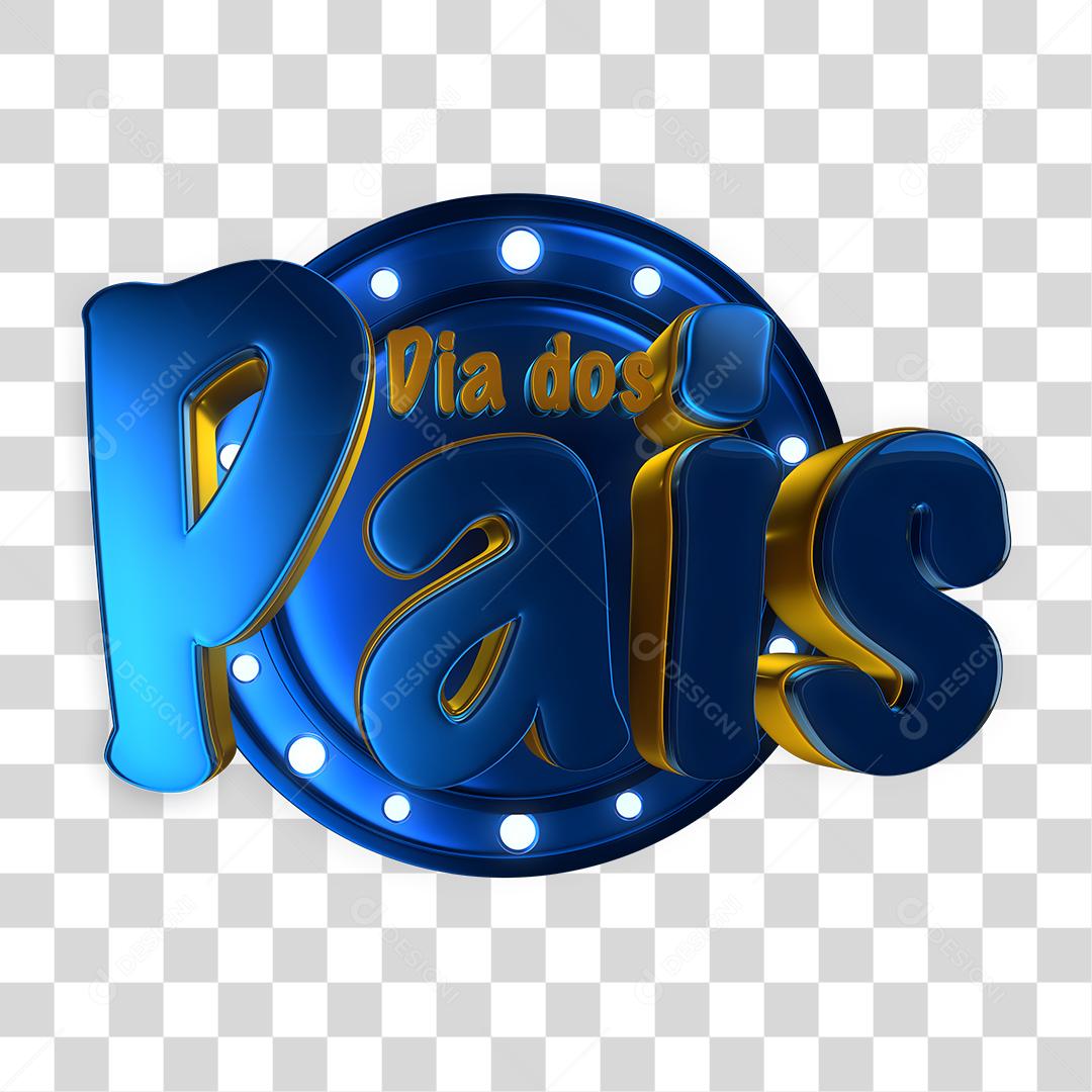 Selo 3D Do Dia Pais Para Composição PNG Transparente
