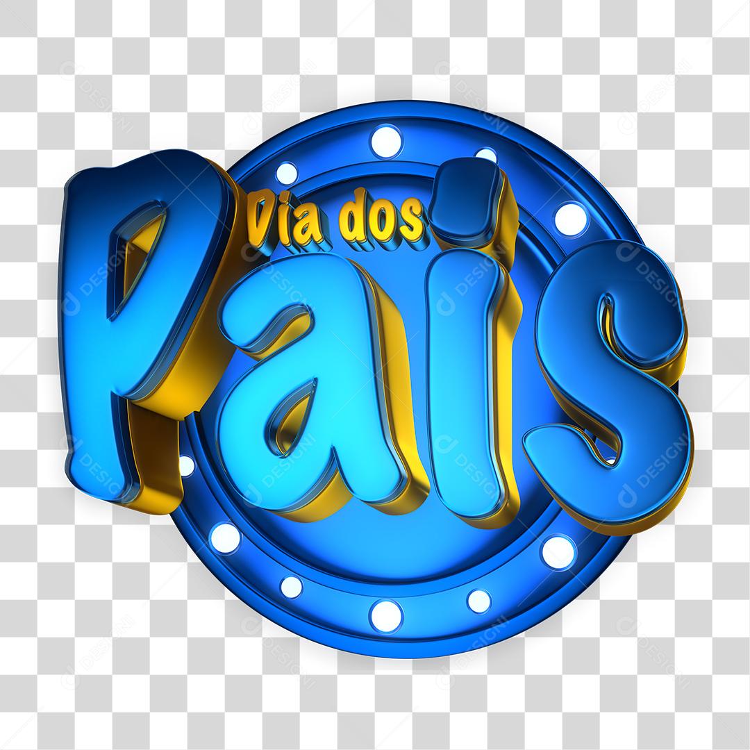 Selo 3D Do Dia Pais Para Composição PNG Transparente