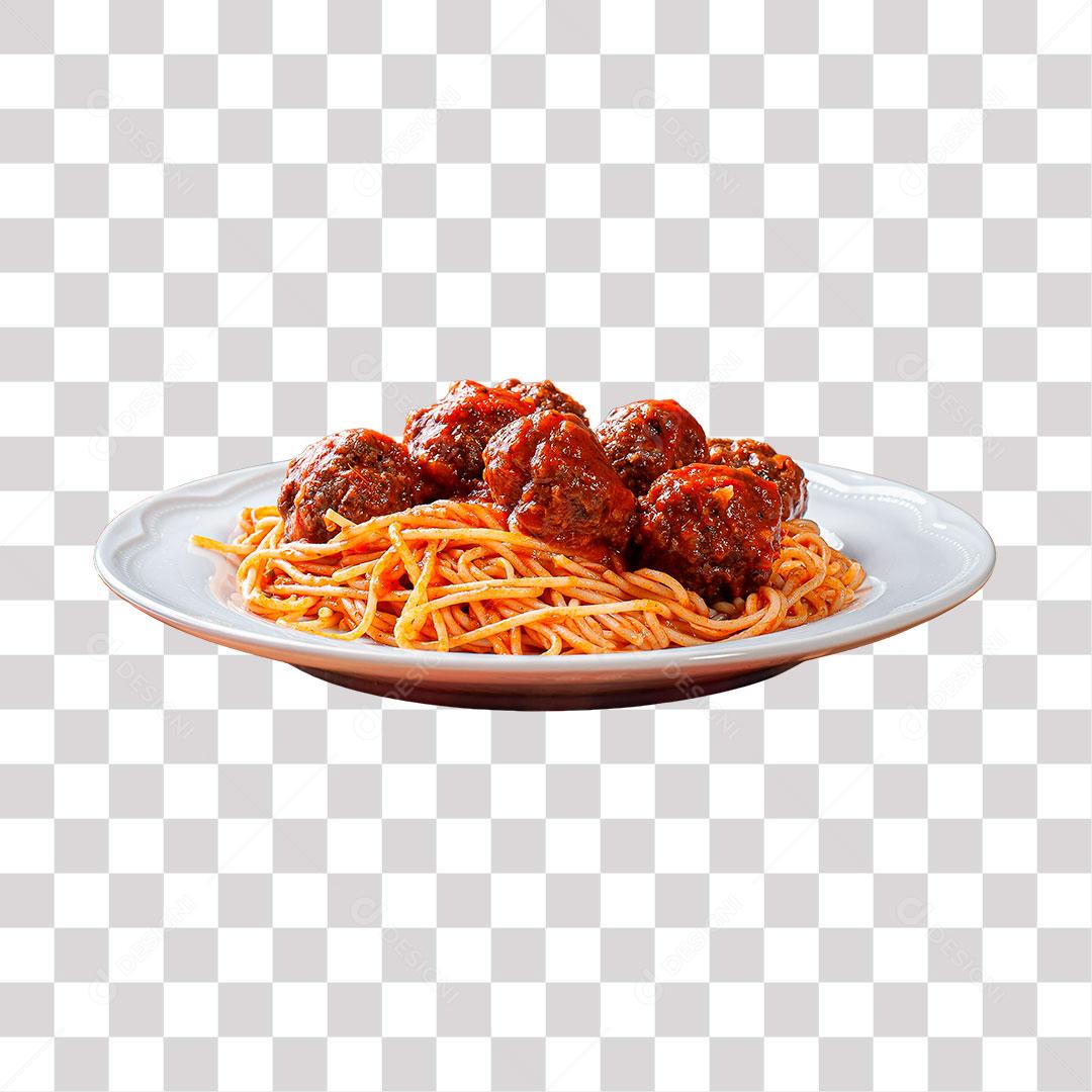 prato com macarrão e bolinhas de carne png de imagem transparente