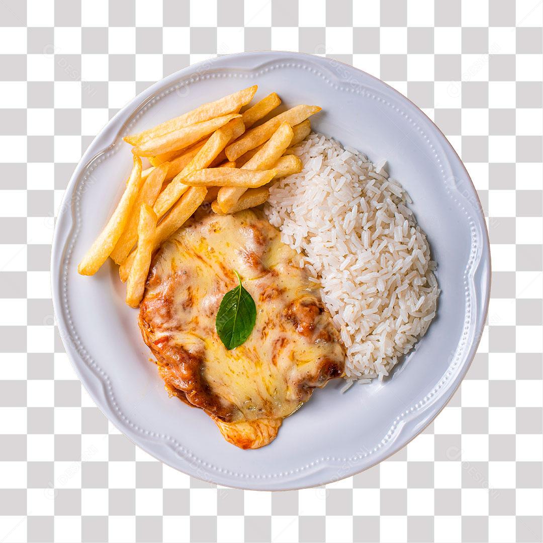 prato de comida com batata palha lasanha png de imagem transparente