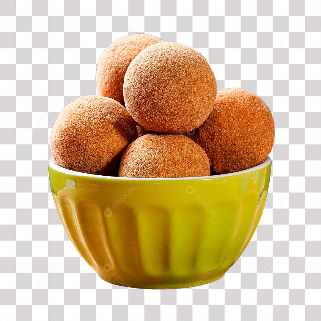 tigela com bolinho frito png de imagem transparente
