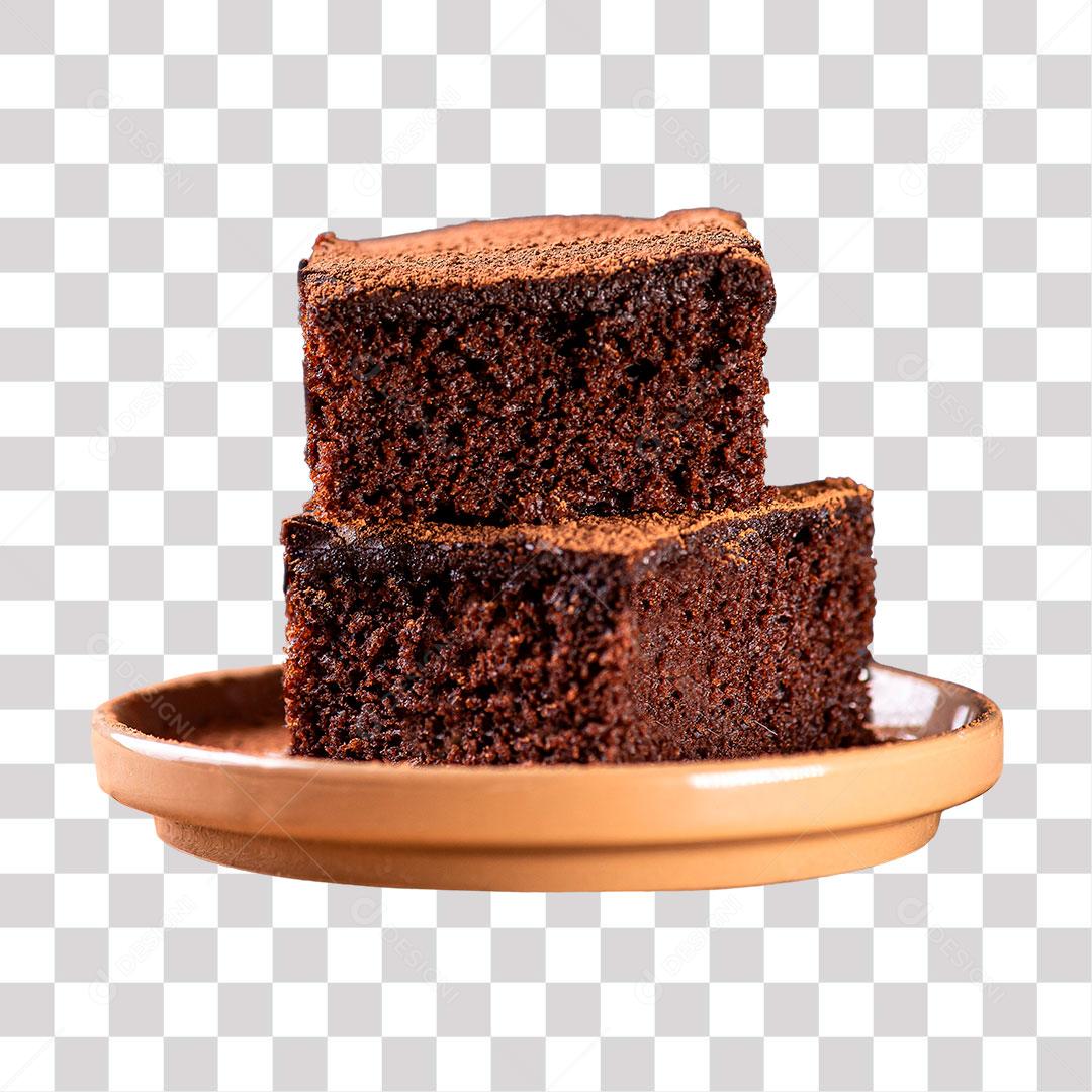 Feche o pedaço de bolo de chocolate  brasileiro