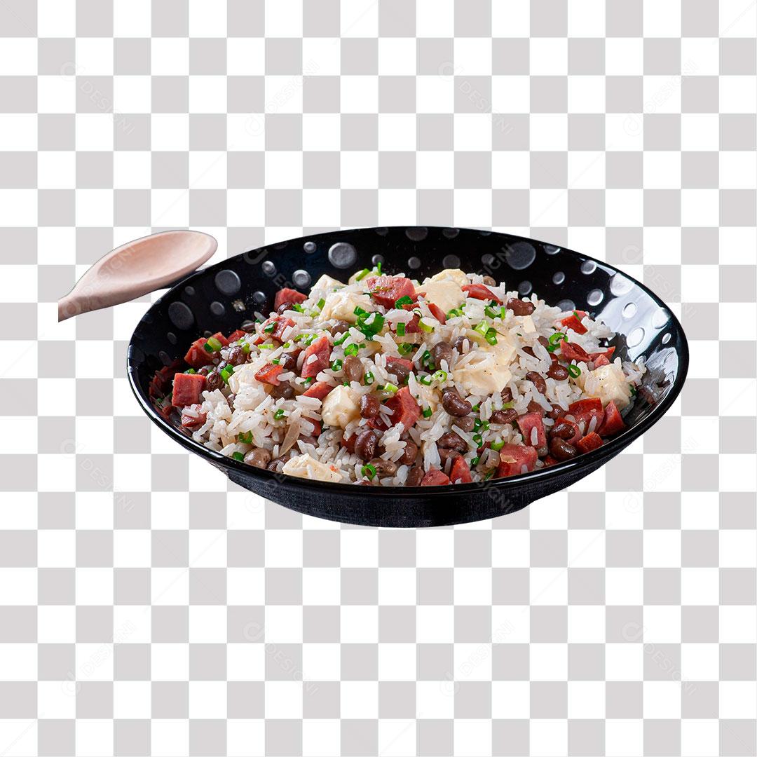 prato preto com comida tipica png de imagem transparente