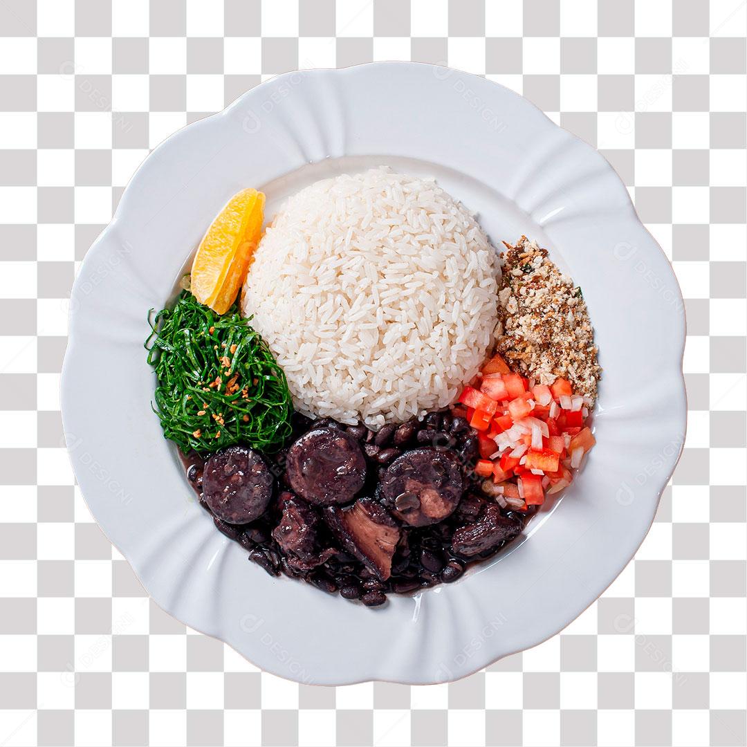 prato de comida típica  com feijoada png de imagem transparente