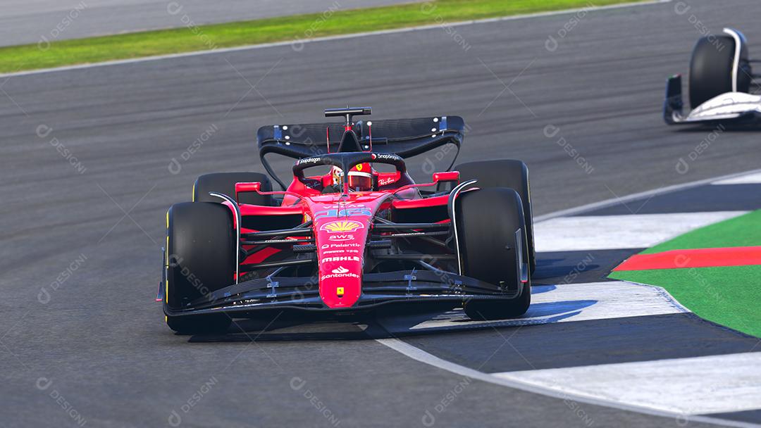 Ilustração 3D do carro Ferrari F1, 25 de julho de 2022, São Paulo, Brasil.