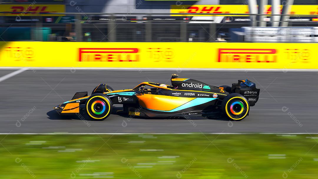 Carro McLaren F1 garimpando ilustração 3D, 25 de julho de 2022, São Paulo, Brasil.