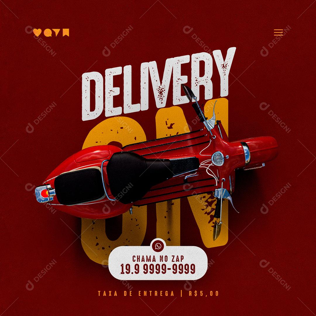Social Media Delivery Chama no Zap PSD Editável