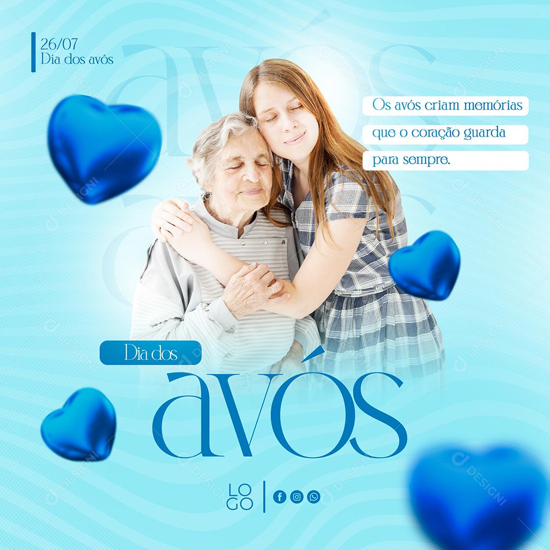 Social Media 26 de Julho Dia dos Avós PSD Editáve