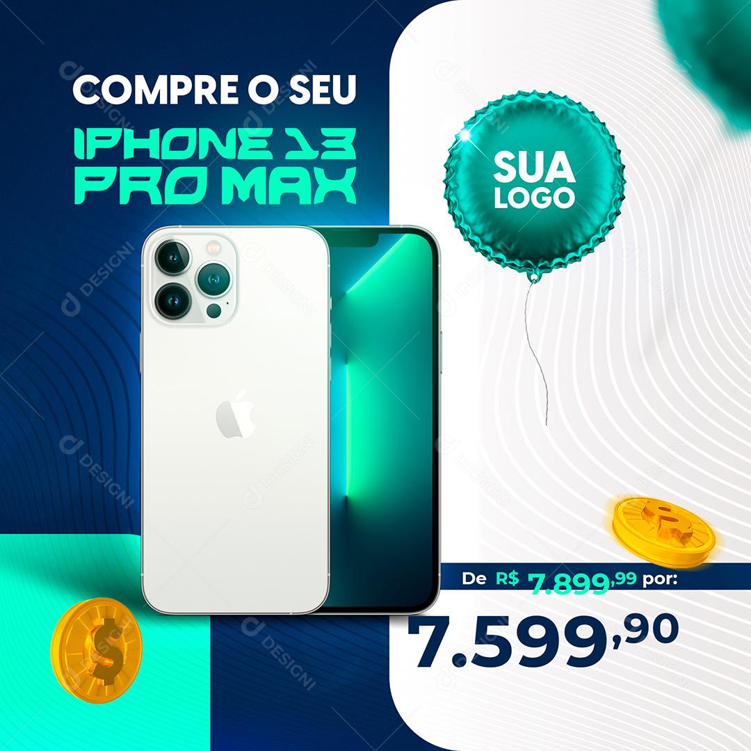 Social Media Loja De Eletrônico Compre o Seu Iphone PSD Editável