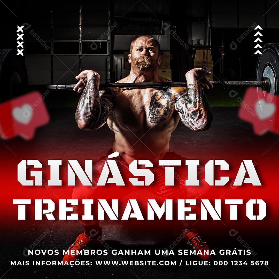 Ginástica Treinamento Academia Social Media PSD Editável