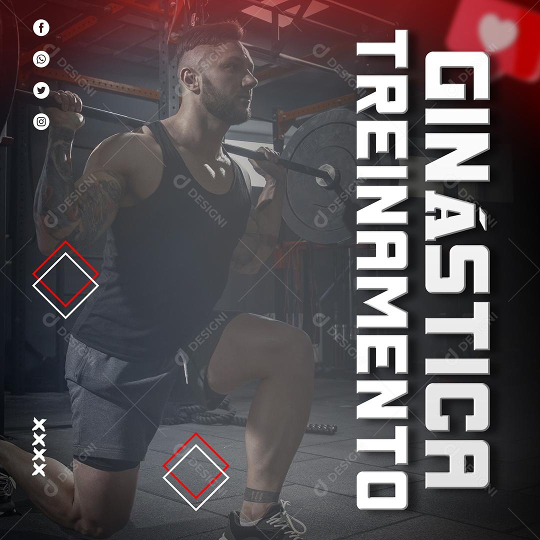 Social Media Ginástica Treinamento Academia PSD Editável