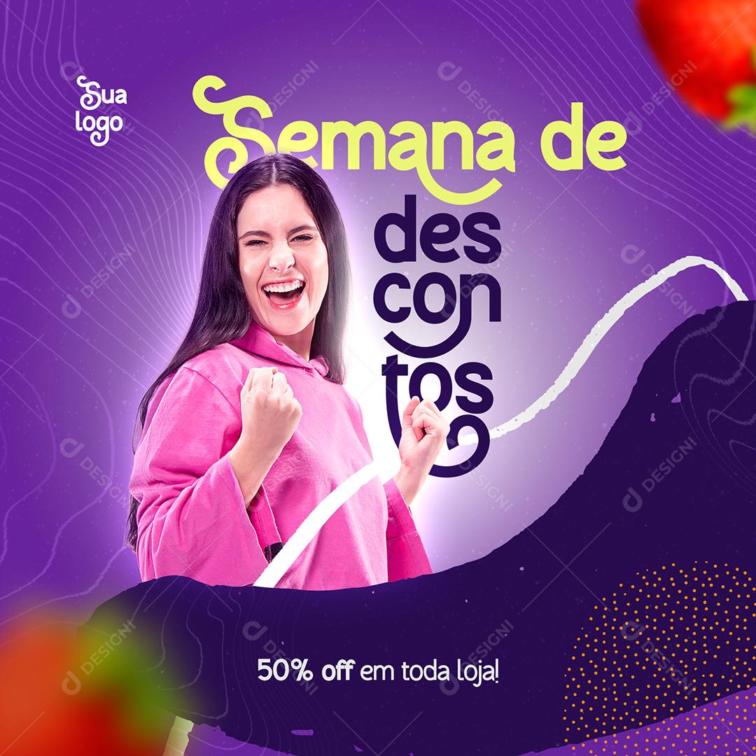 Social Media Week of Discounts Editable PSD