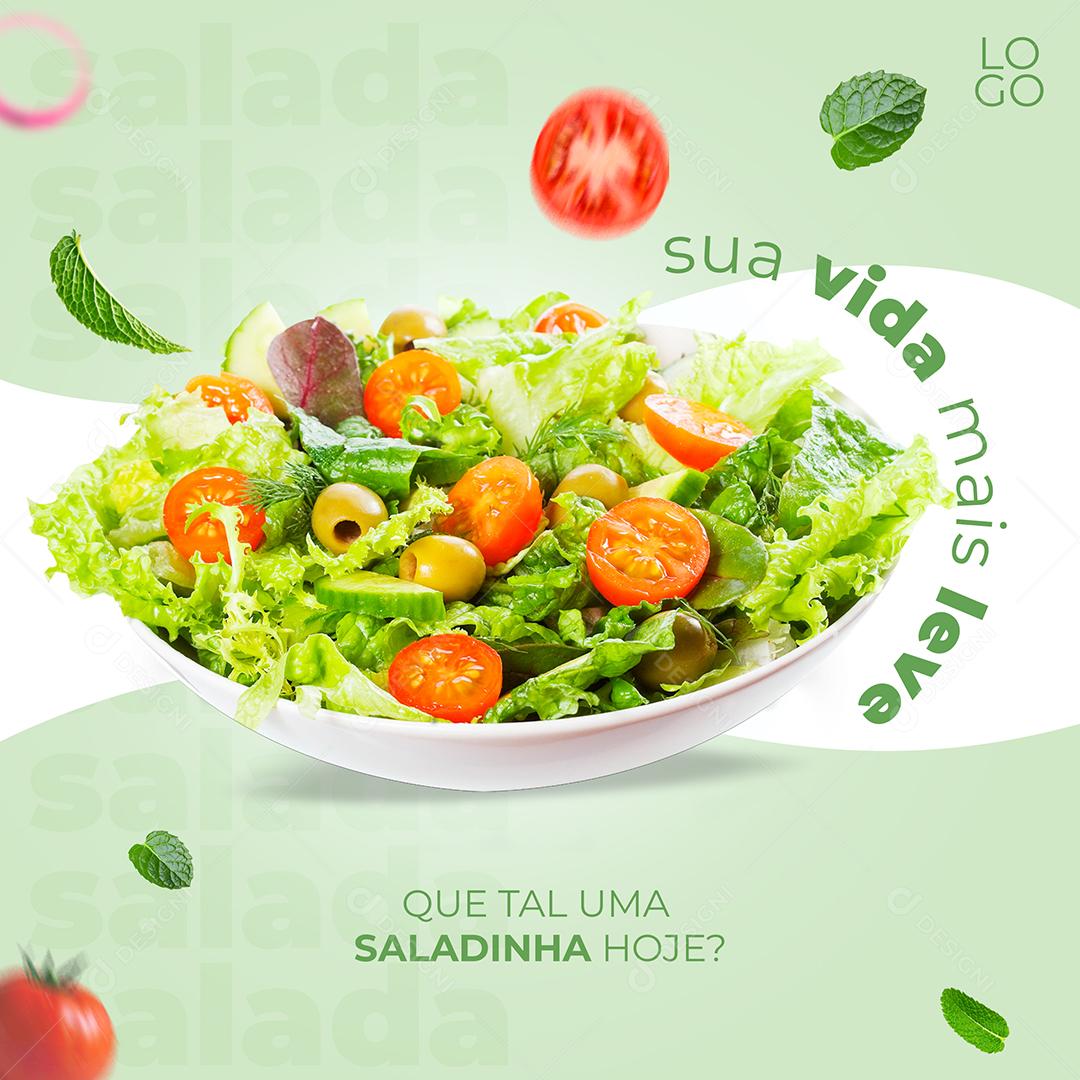 Social Media Alimentação Saúdavel Sua Vida Mais Leve PSD Editável