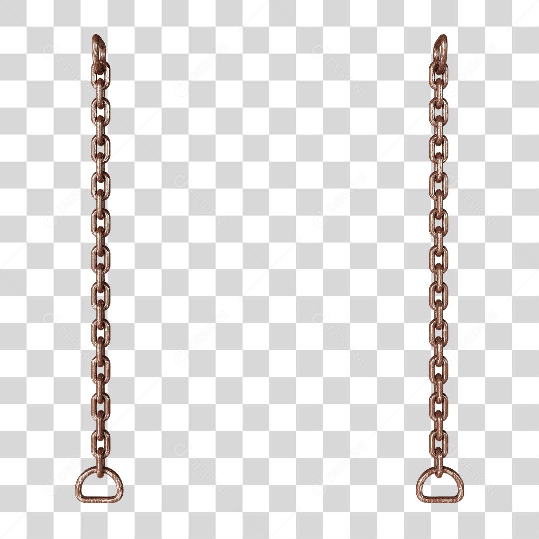 Corrente de Aço Com Textura Elemento 3D Para Composição PNG