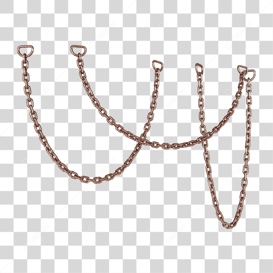 Elemento 3D Correntes PNG Transparente