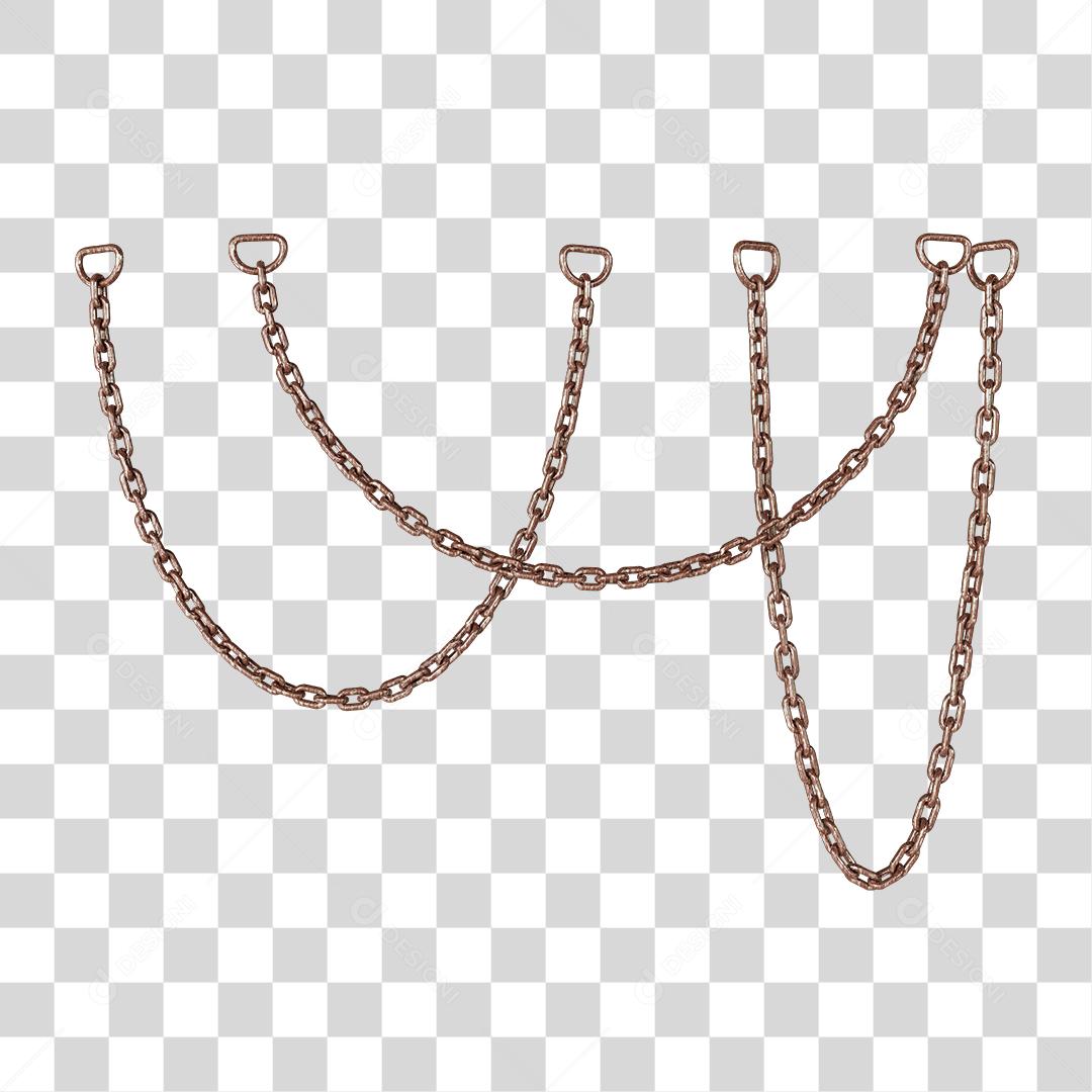 Elemento 3D Correntes PNG Transparente