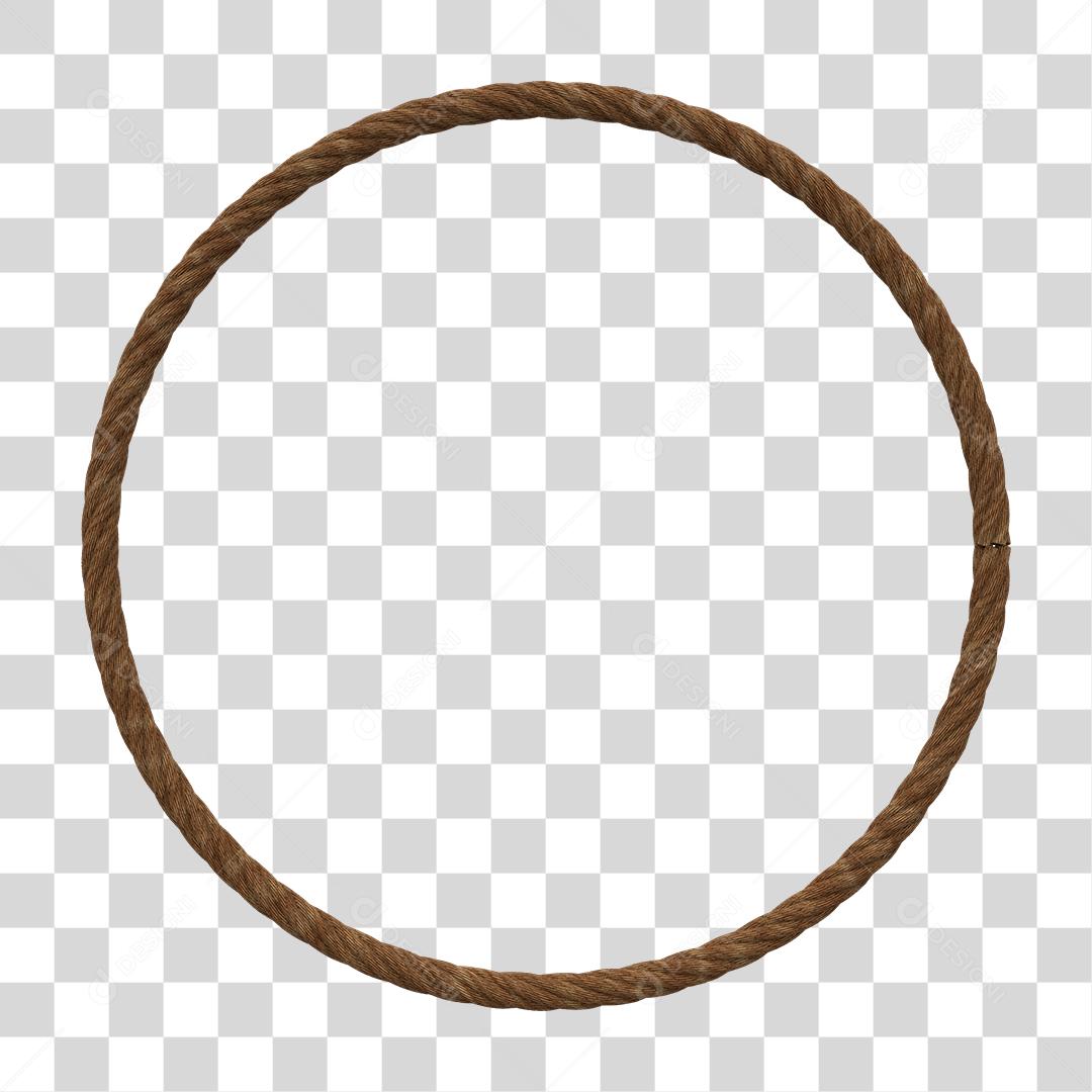 Corda Circular Elemento 3D Para Composição PNG Transparente