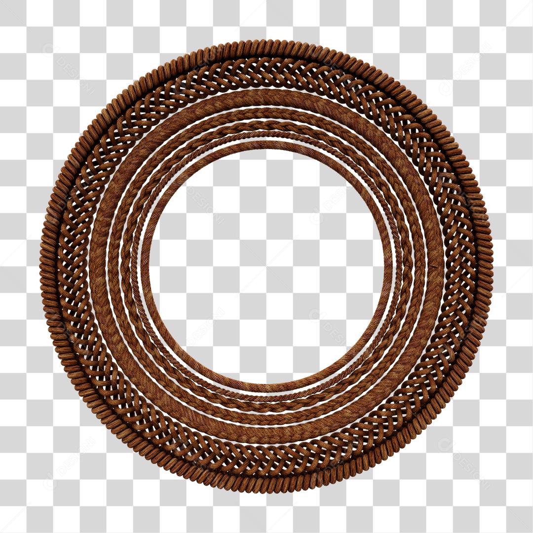 Corda Circular Elemento 3D Para Composição PNG Transparente