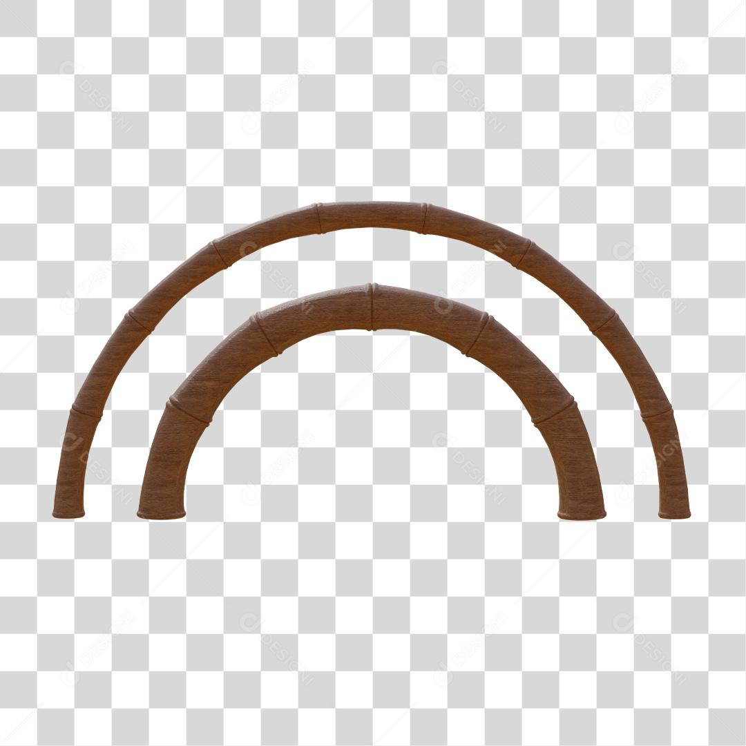 Bambu Chinês Elemento 3D PNG Transparente